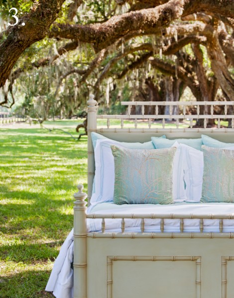 under the oaks bed shot painted cream bed white and auq bedding