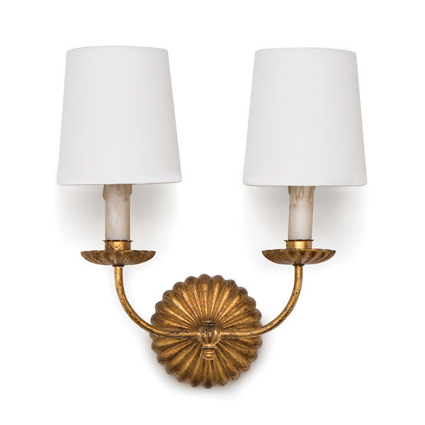 double gold sconce