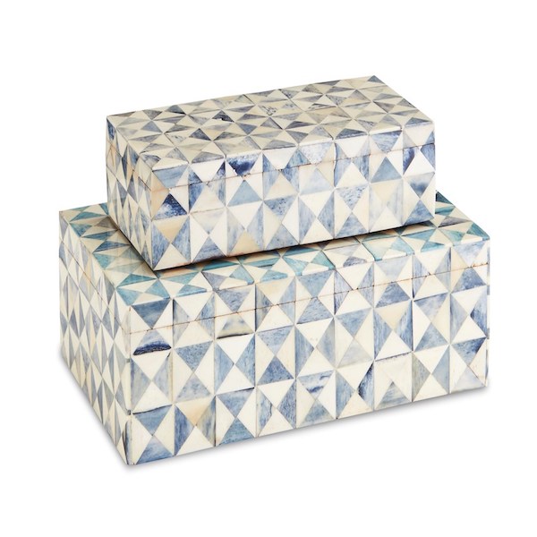 Decorative Blue Boxes