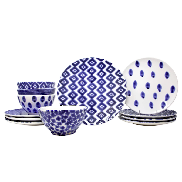 Blue and White painted Dining Set